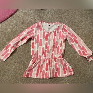 Monica and Andy long sleeve peplum shirt. New with tags. Size 6/7.